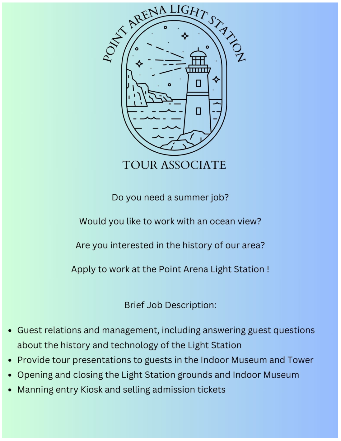 lighthouse summer job